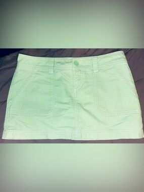 Aeropostale Lime Green Mini Skirt with Branded Waist Label
